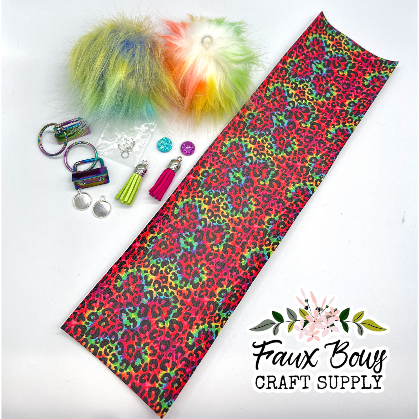 Tie Dye Cheetah Tag Keychain DIY KIT (Copy)