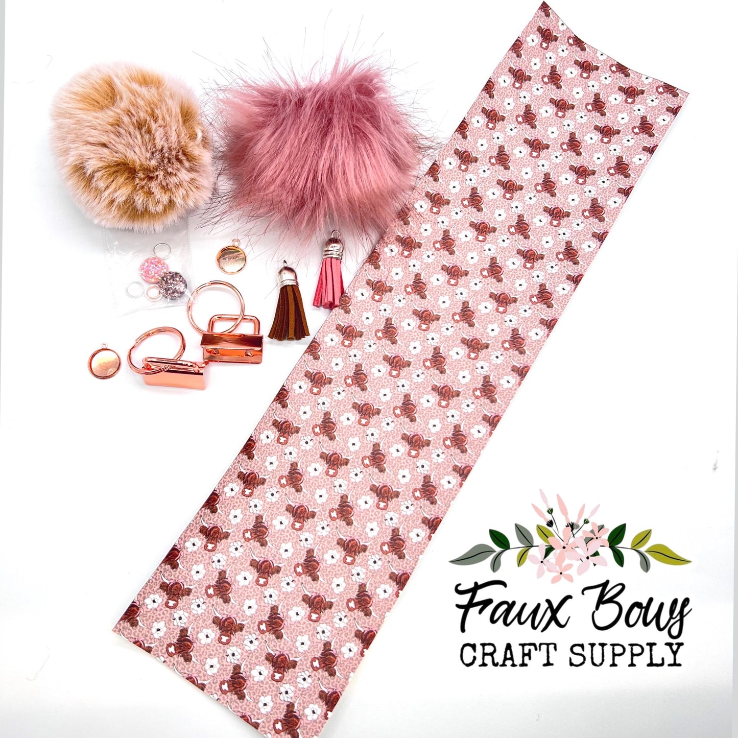 Mauve Fabulous Bovine Keychain DIY KIT