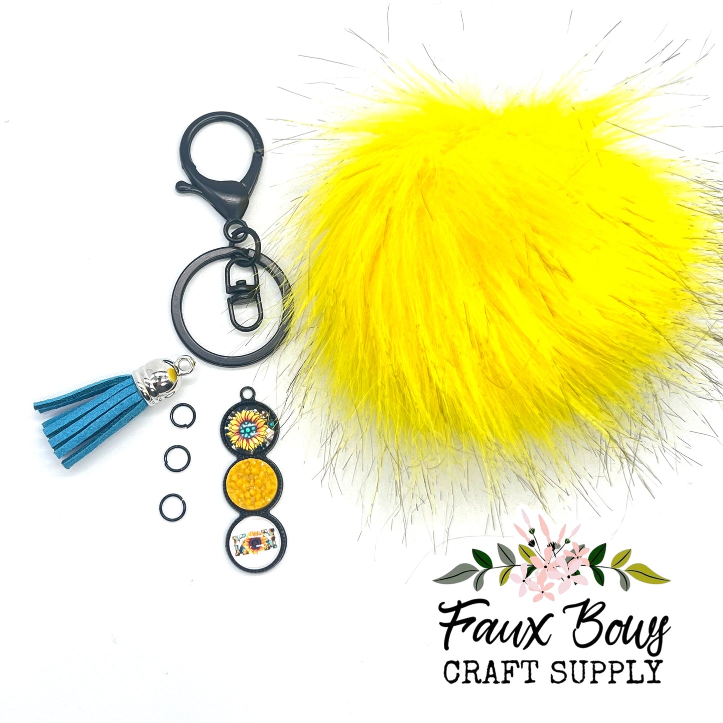 Teal Sunflower Mom Puff Keychain DIY KIT (Copy)