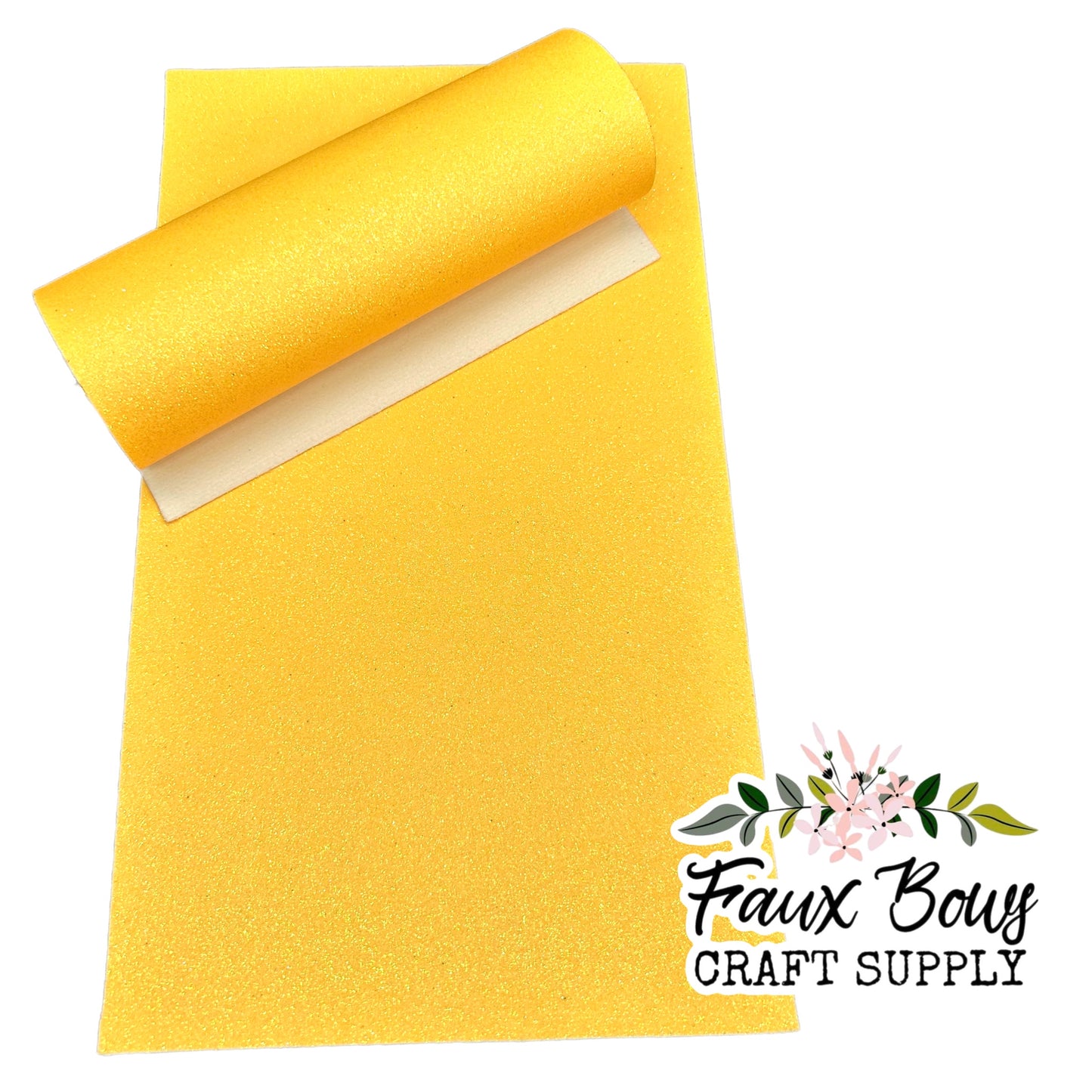 Sunshine Yellow Fine Glitter (Felt Backed)