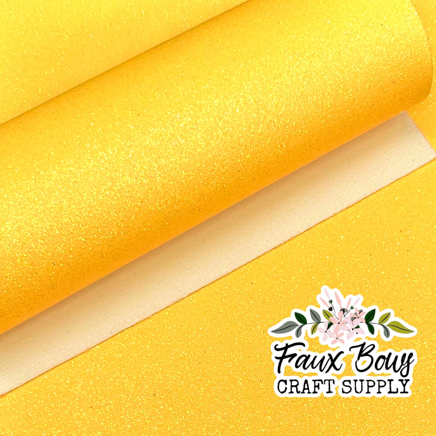 Sunshine Yellow Fine Glitter (Felt Backed)