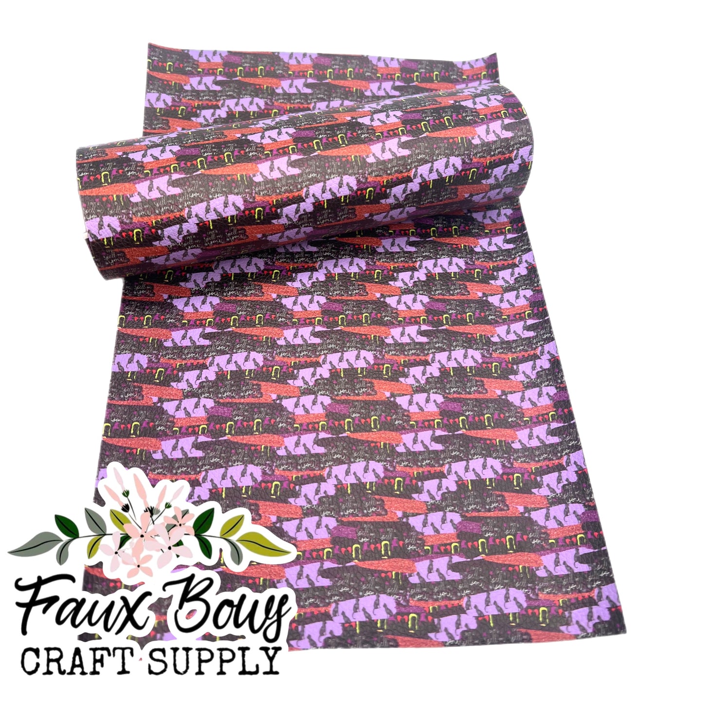 Hocus Pocus Brushstrokes Pebbled Faux Leather