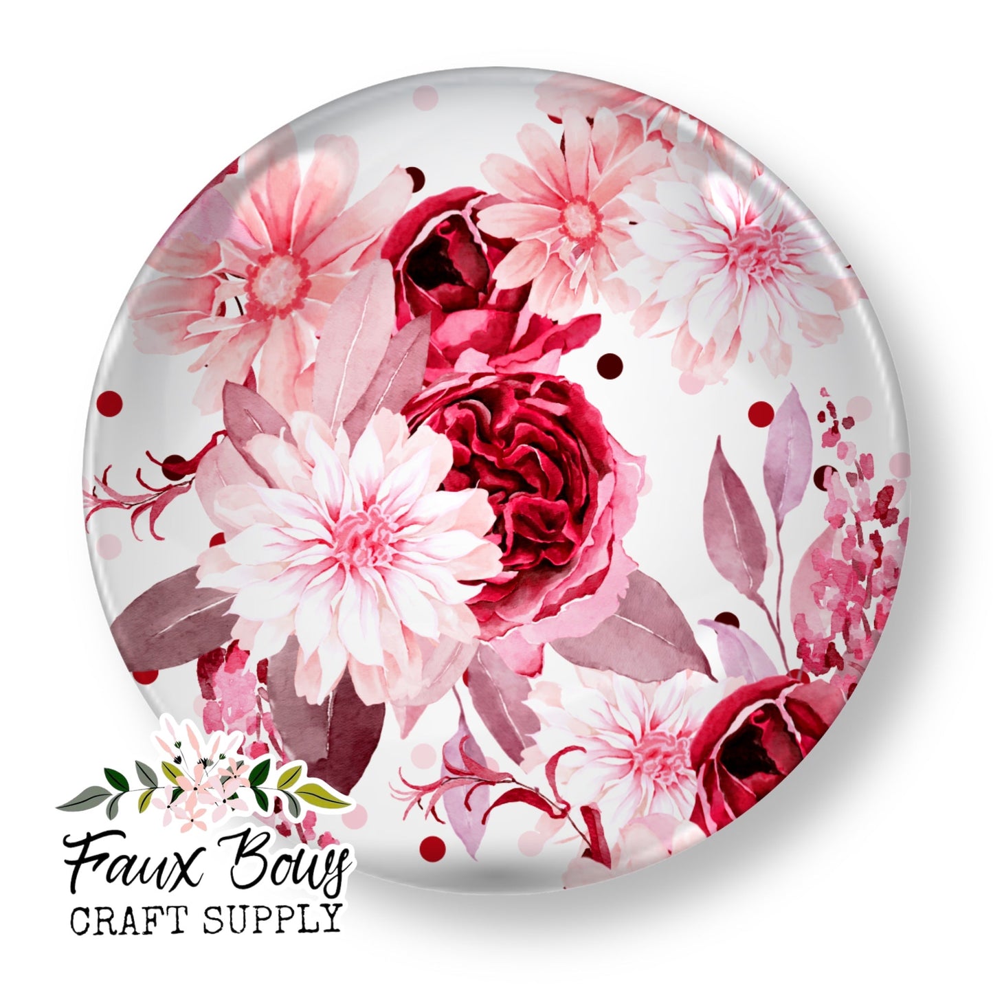 Rosé Cabernet - 12mm Glass Cabochon (Copy)