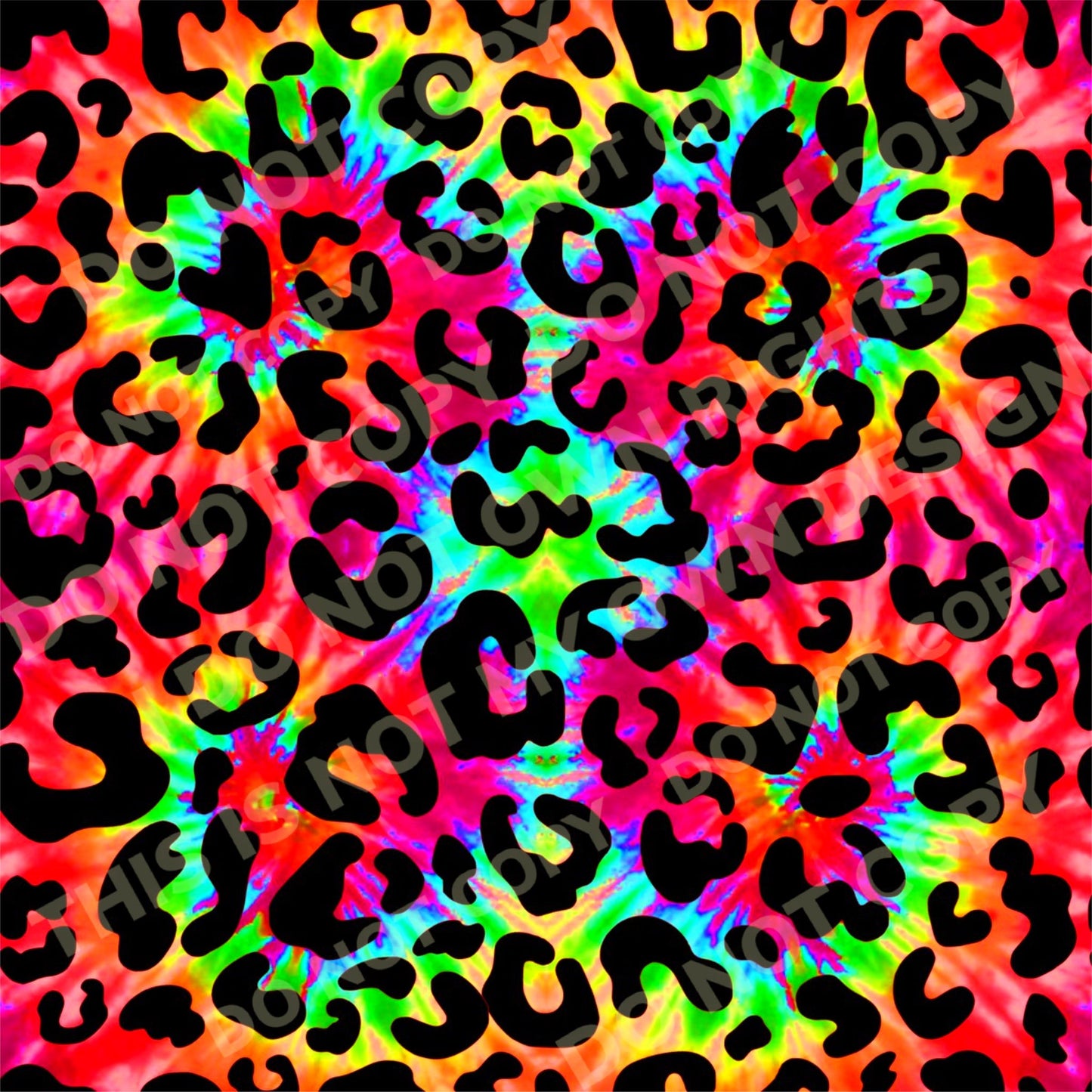 Tie Dye Cheetah Fabric-Bullet/DBP/Leather