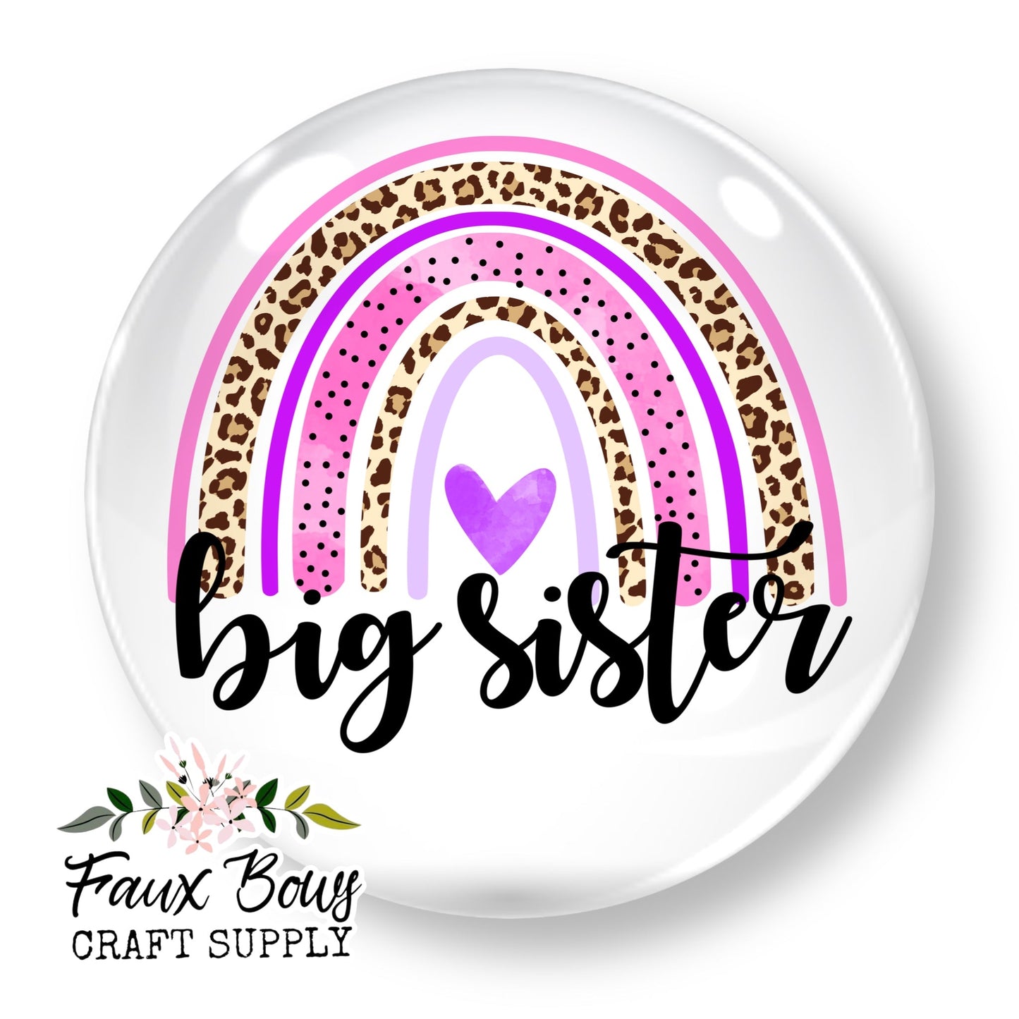 Big Sister Rainbow (Custom)-8/10/12mm Glass Cabochon (Copy)
