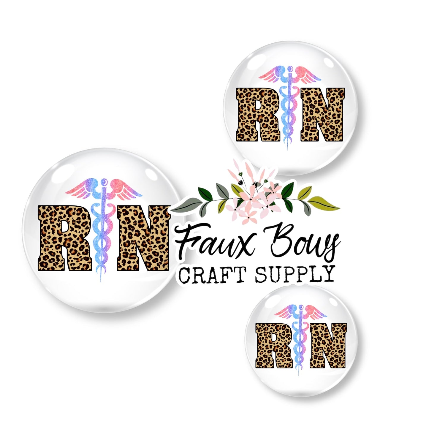 RN Symbol Cheetah(Custom)-8/10/12mm Glass Cabochon (Copy)