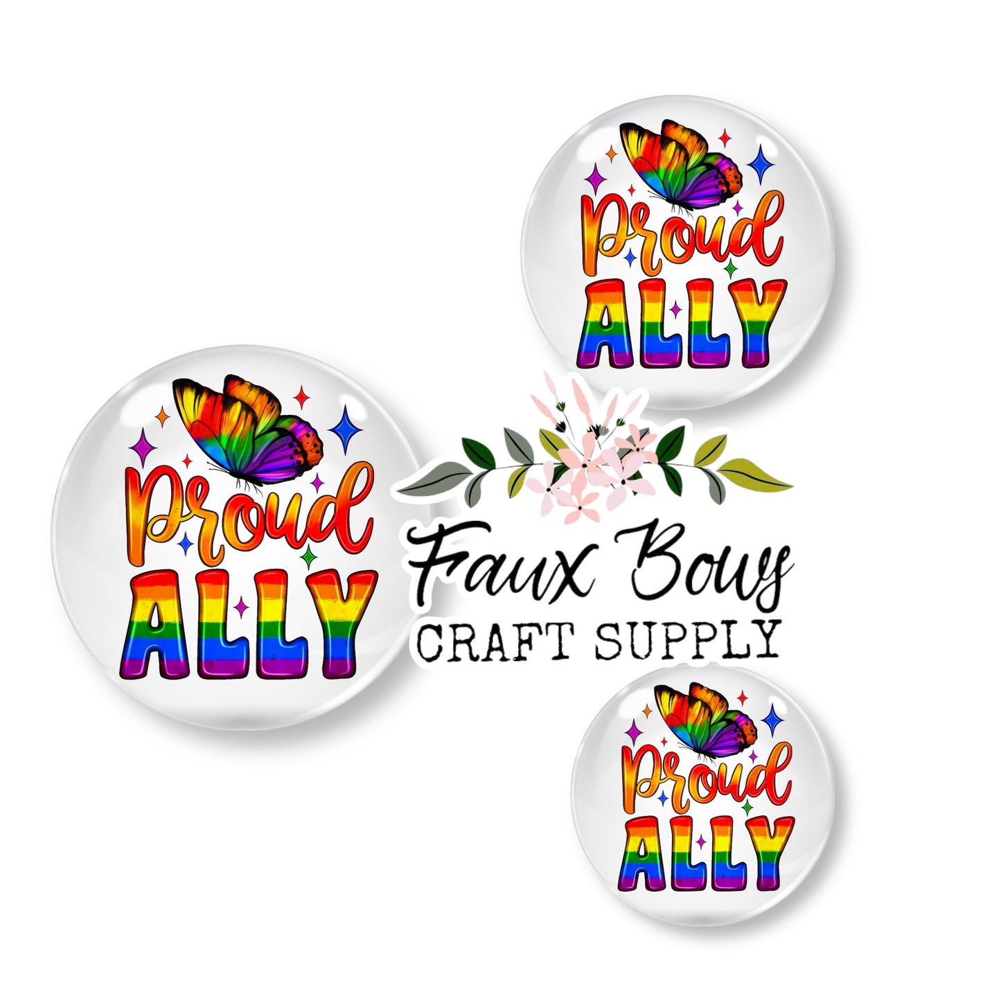 Proud Ally (Custom)- 12mm Glass Cabochon