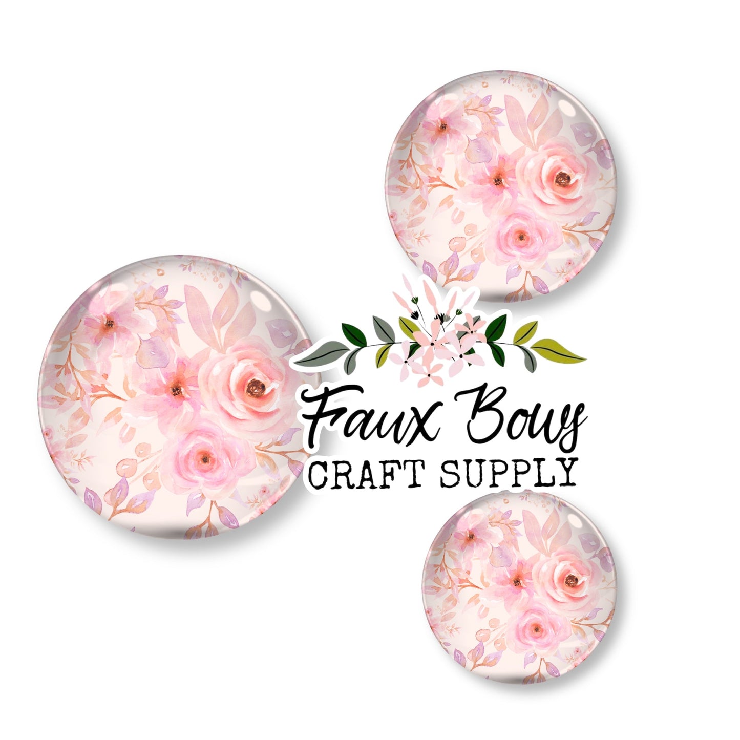 Pink Petals (Custom)-8/10/12mm Glass Cabochon (Copy)