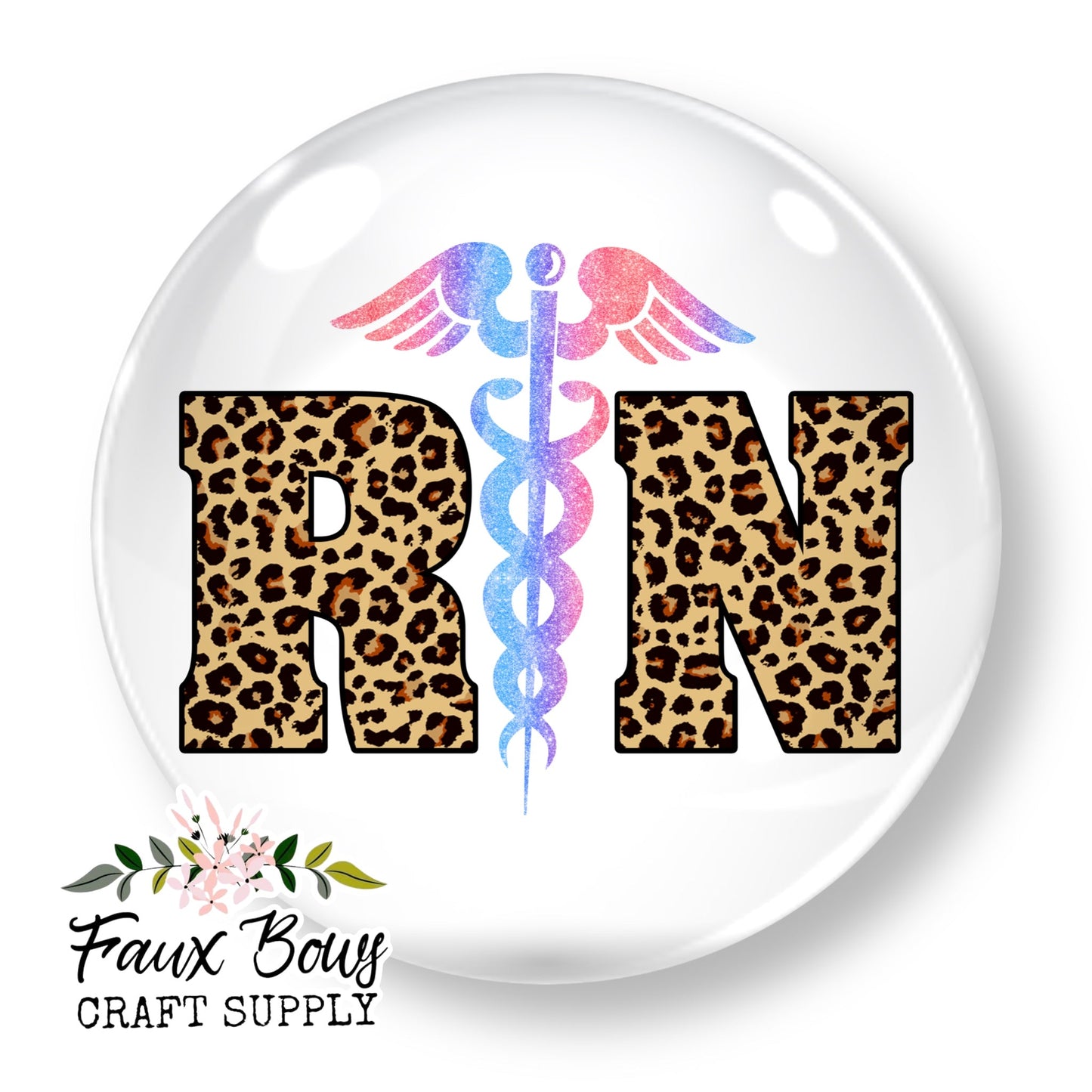 RN Symbol Cheetah(Custom)-8/10/12mm Glass Cabochon (Copy)