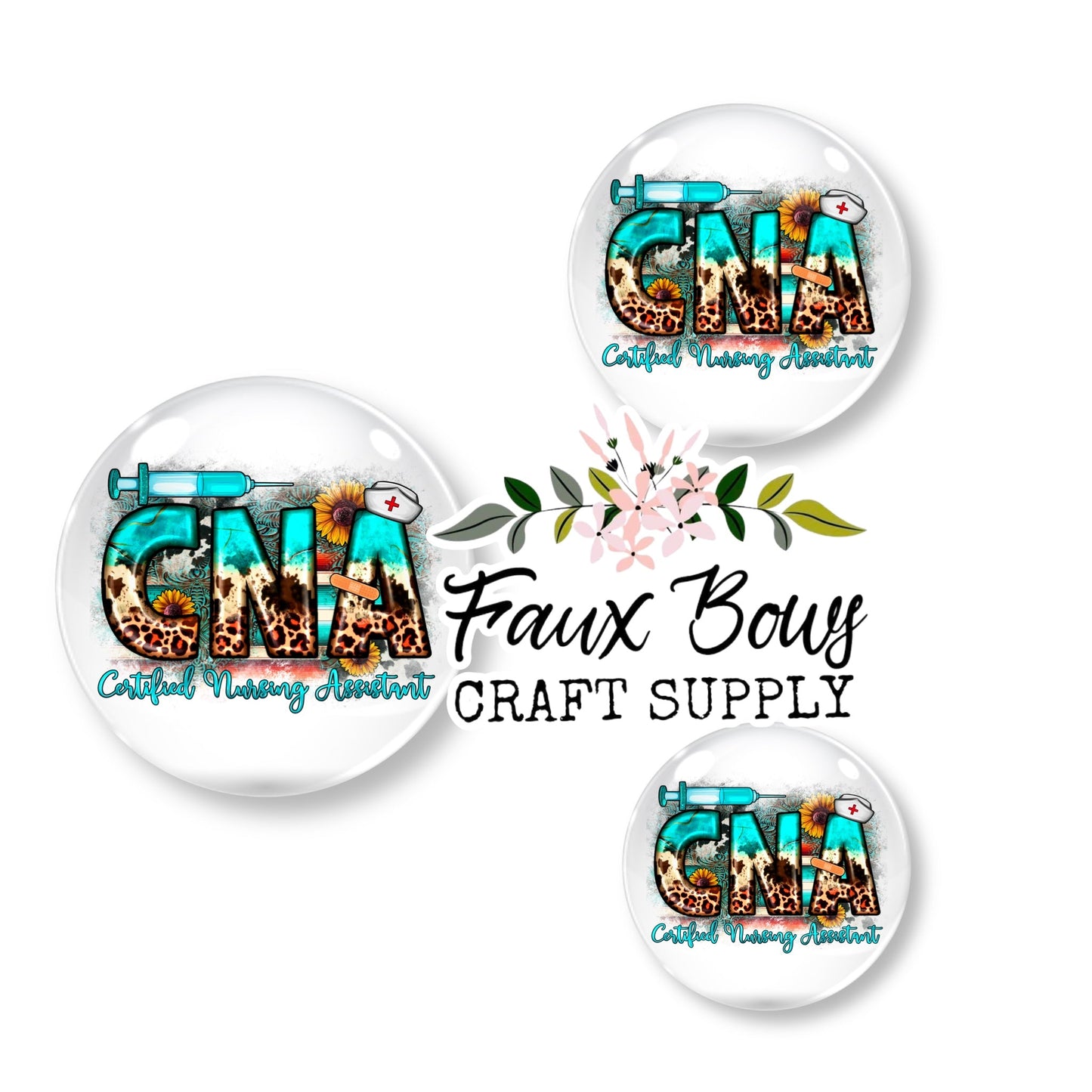 CNA Turquoise Cheetah(Custom)- 12mm Glass Cabochon