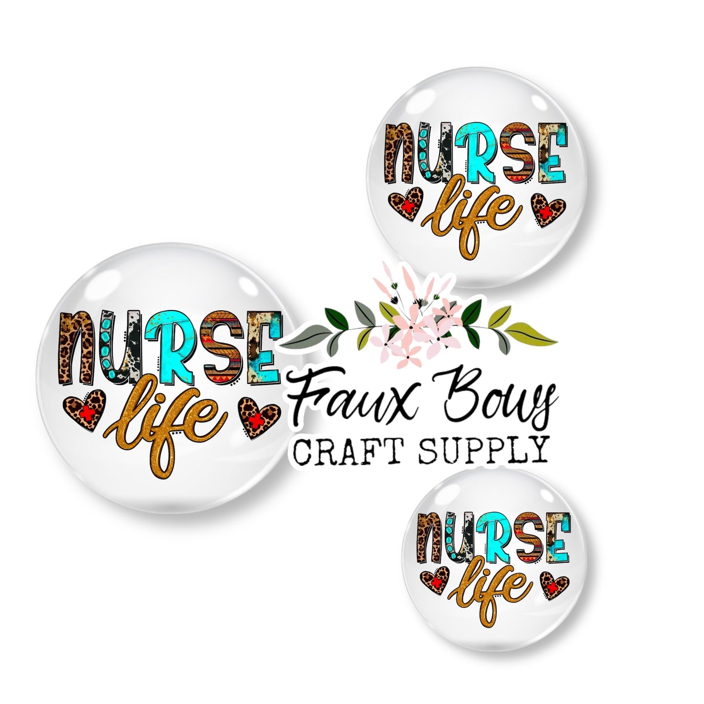 Nurse Life-Western (Custom)- 12mm Glass Cabochon