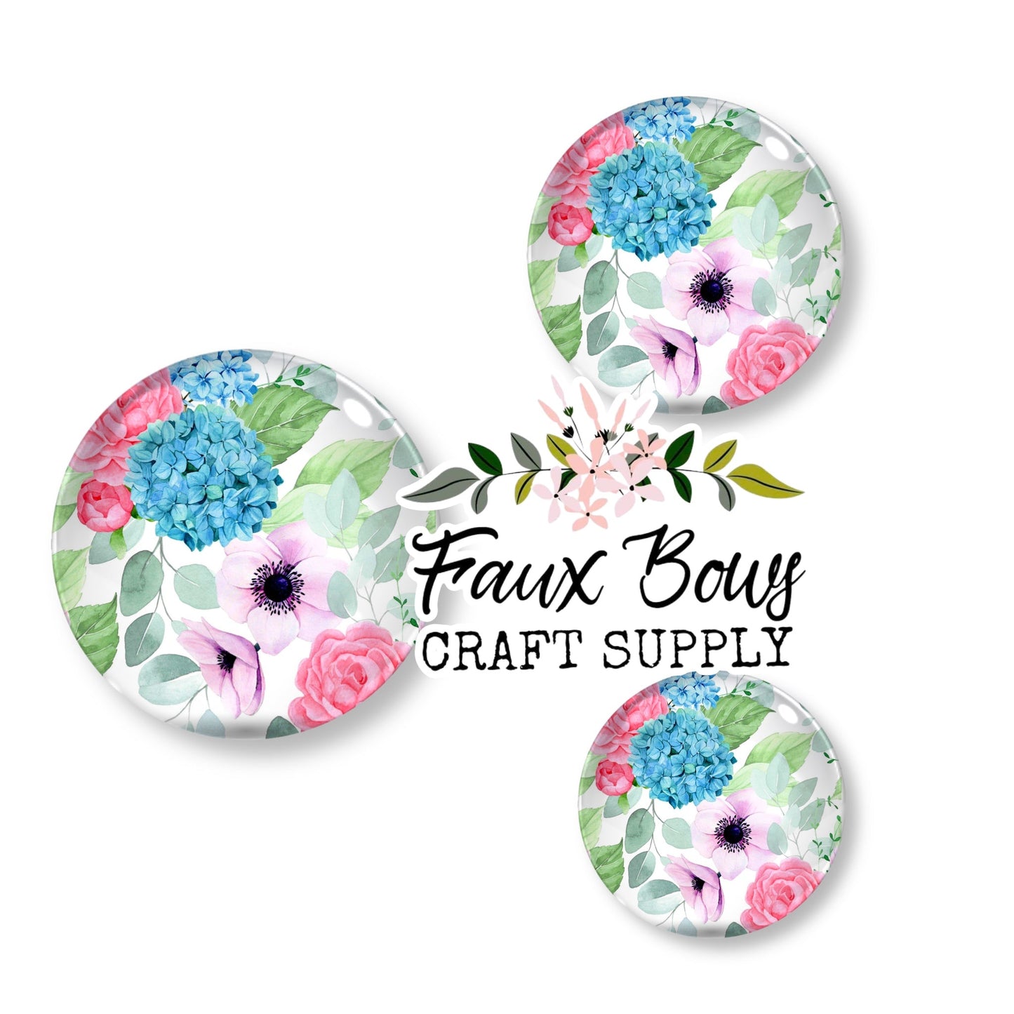 Fresh Blooms (Custom)- 10/12mm Glass Cabochon (Copy)
