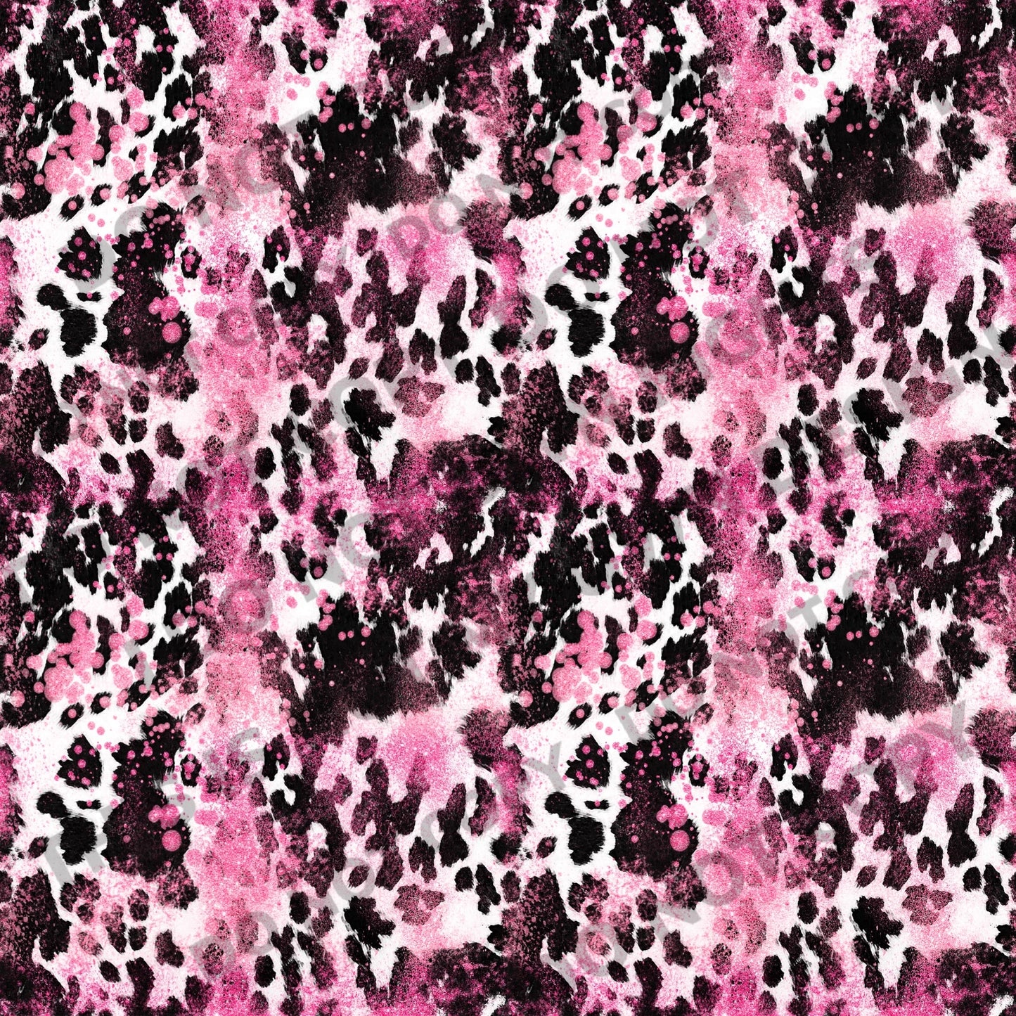 Distressed Pink Cow, Fabric-Bullet/DBP/Leather