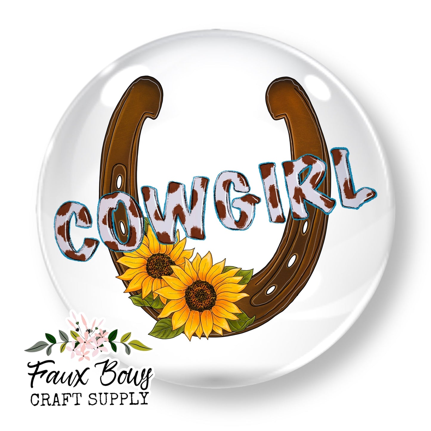 Lucky Sunflowers (Custom)-12mm Glass Cabochon