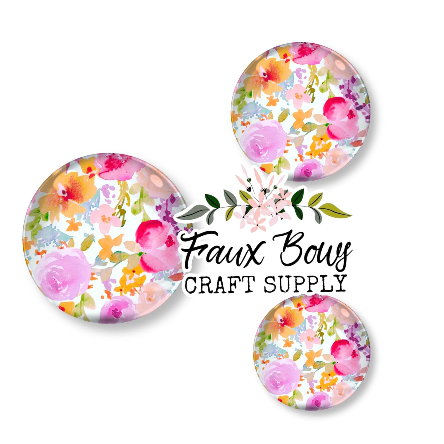 Wild Blooms (Custom)-8/10/12mm Glass Cabochon (Copy)
