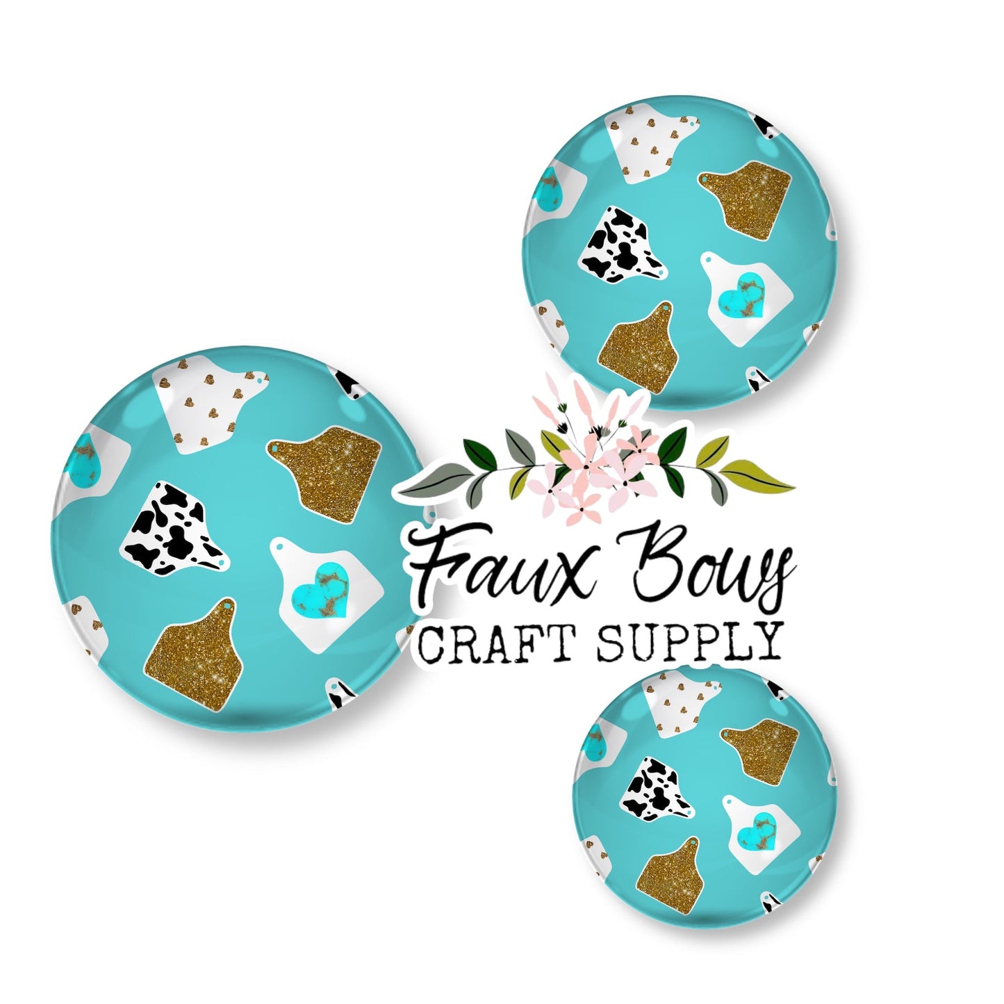 Western Cow Tags (Custom)- 12mm Glass Cabochon (Copy)