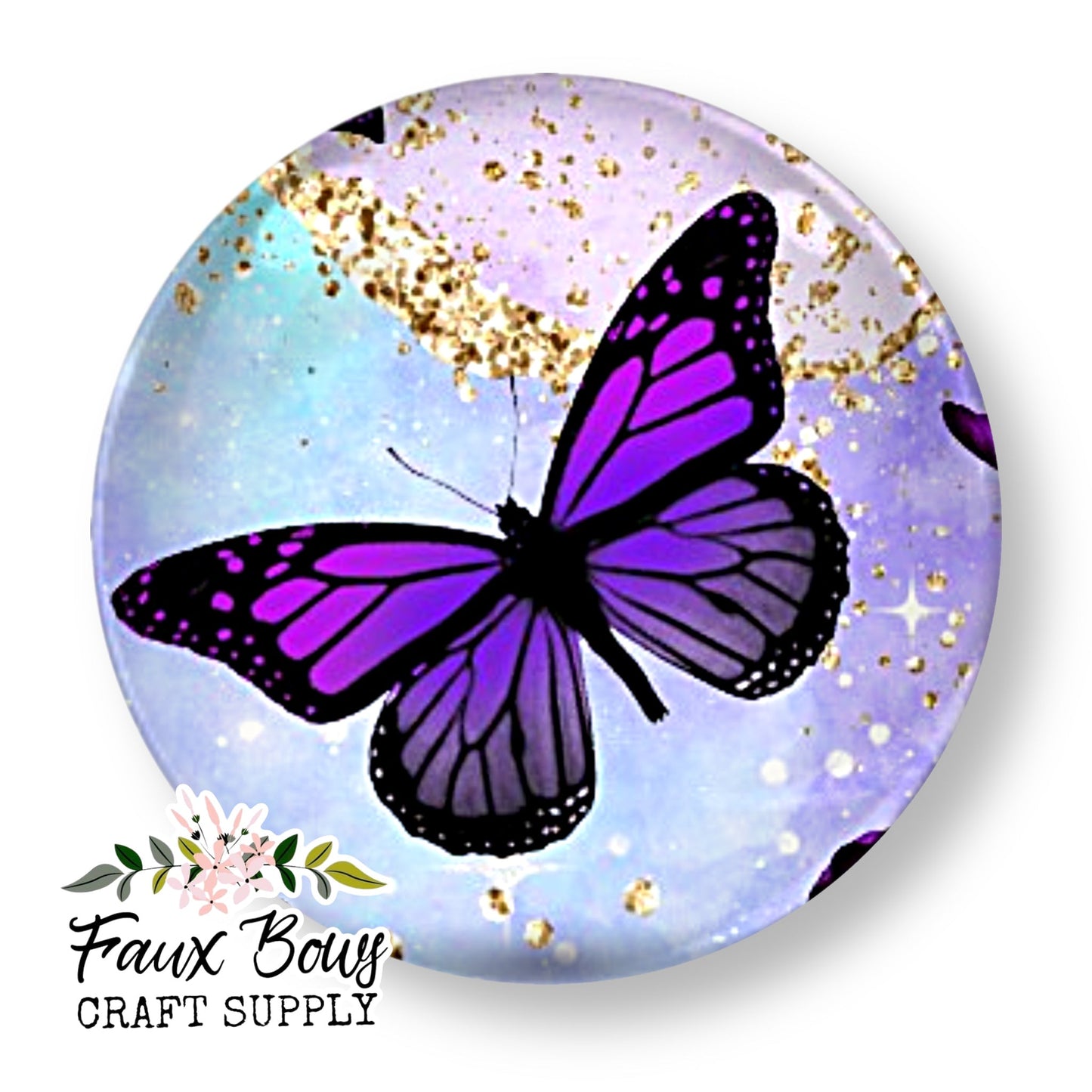 Geo- Butterfly (Custom)- 12mm Glass Cabochon (Copy)