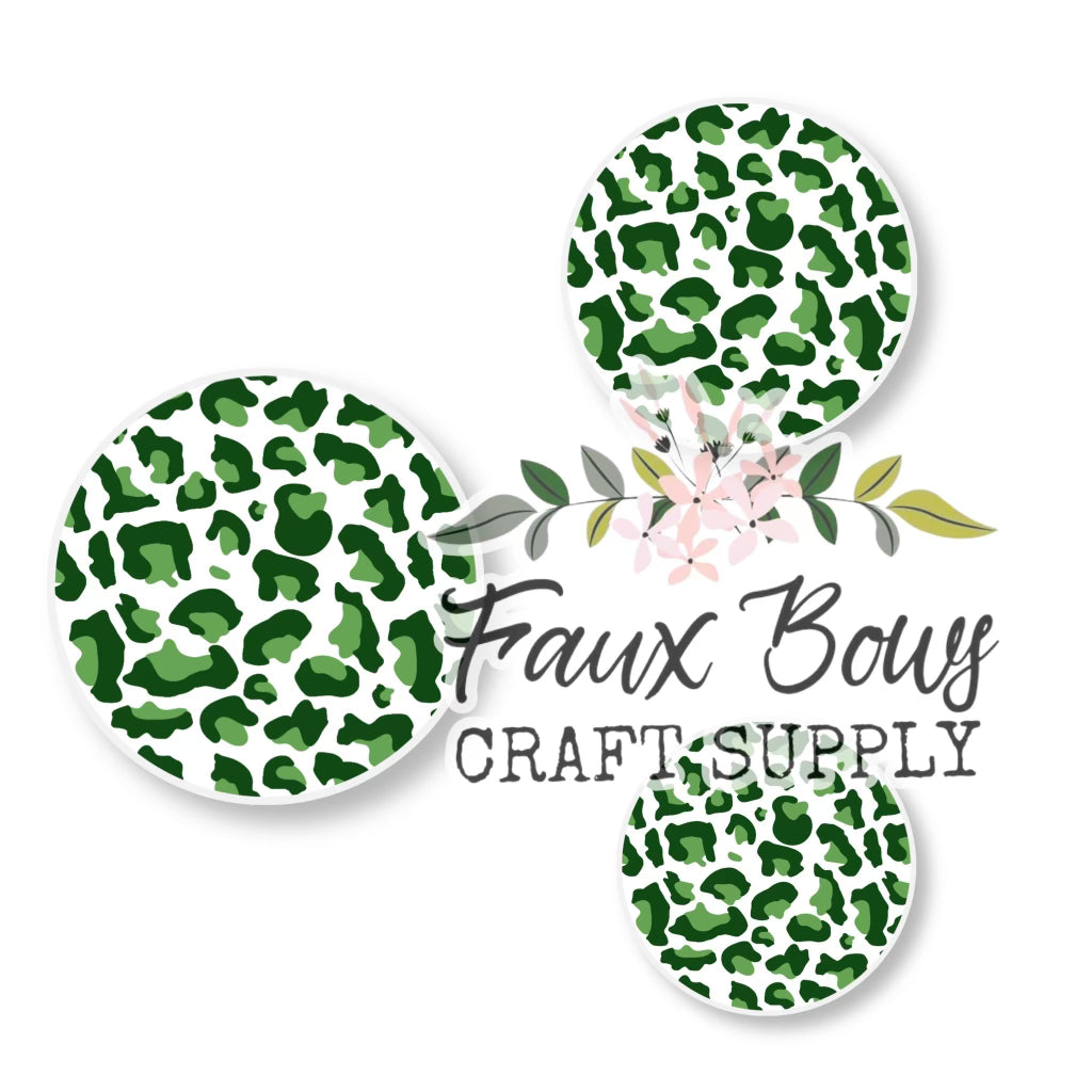 Shamrock spots 8/10/12mm Glass Cabochon
