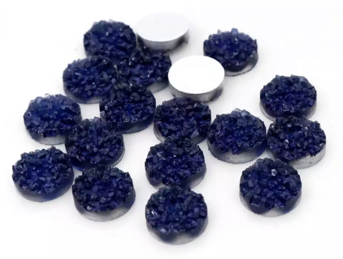 Dark Cobalt Blue-10/12mm Druzy