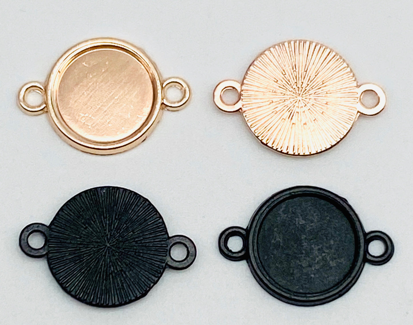 Double Loop Pendant Bezel-12mm Cabochon Base