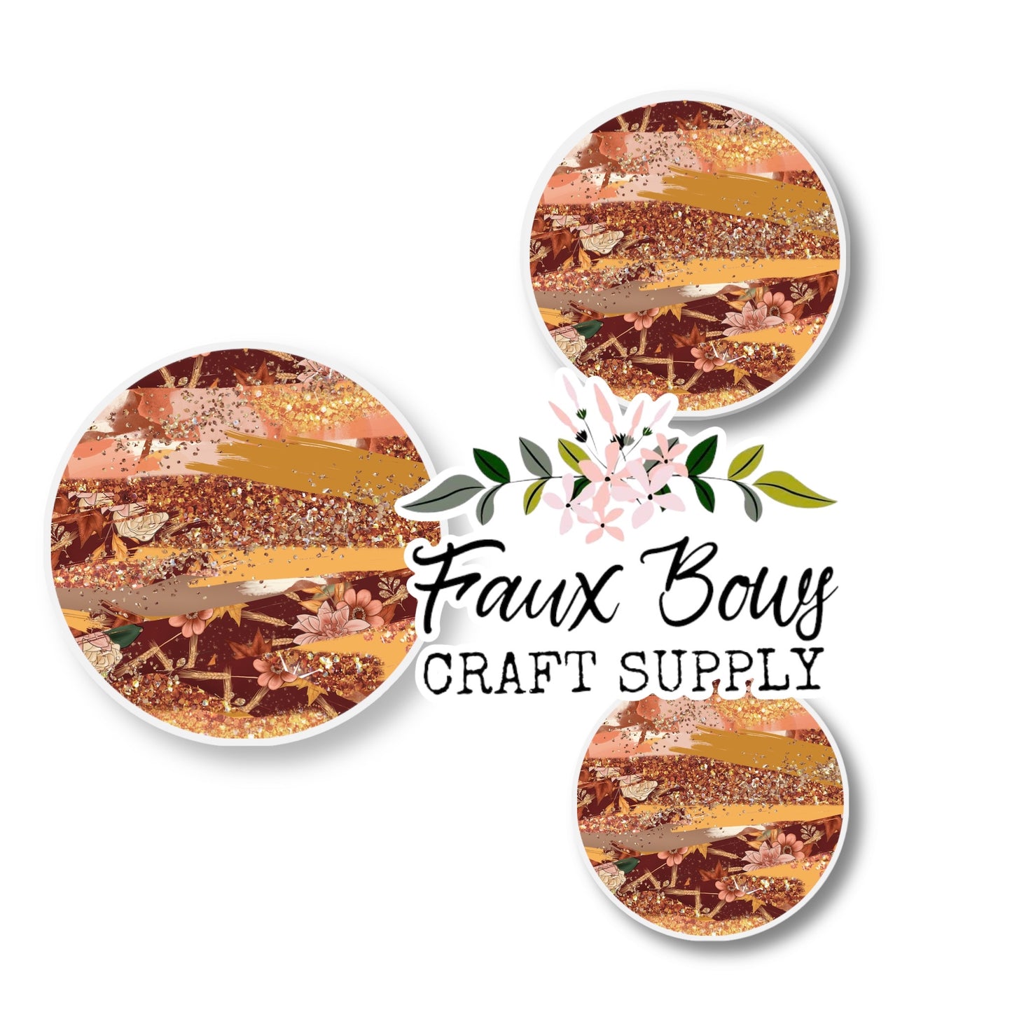 Pumpkin Spice Brushstrokes (Custom)-8/10/12mm Glass Cabochon