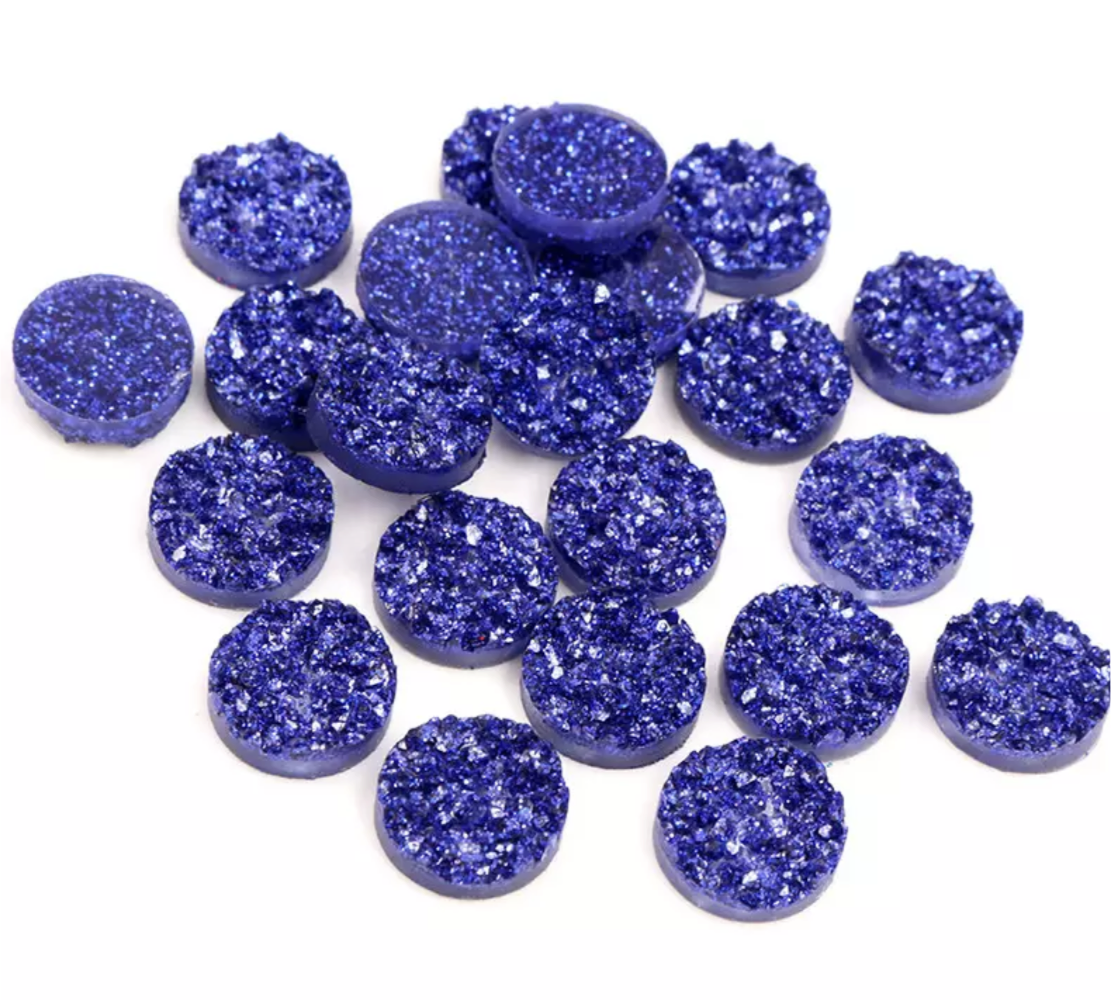 Indigo-8/10/12mm Druzy