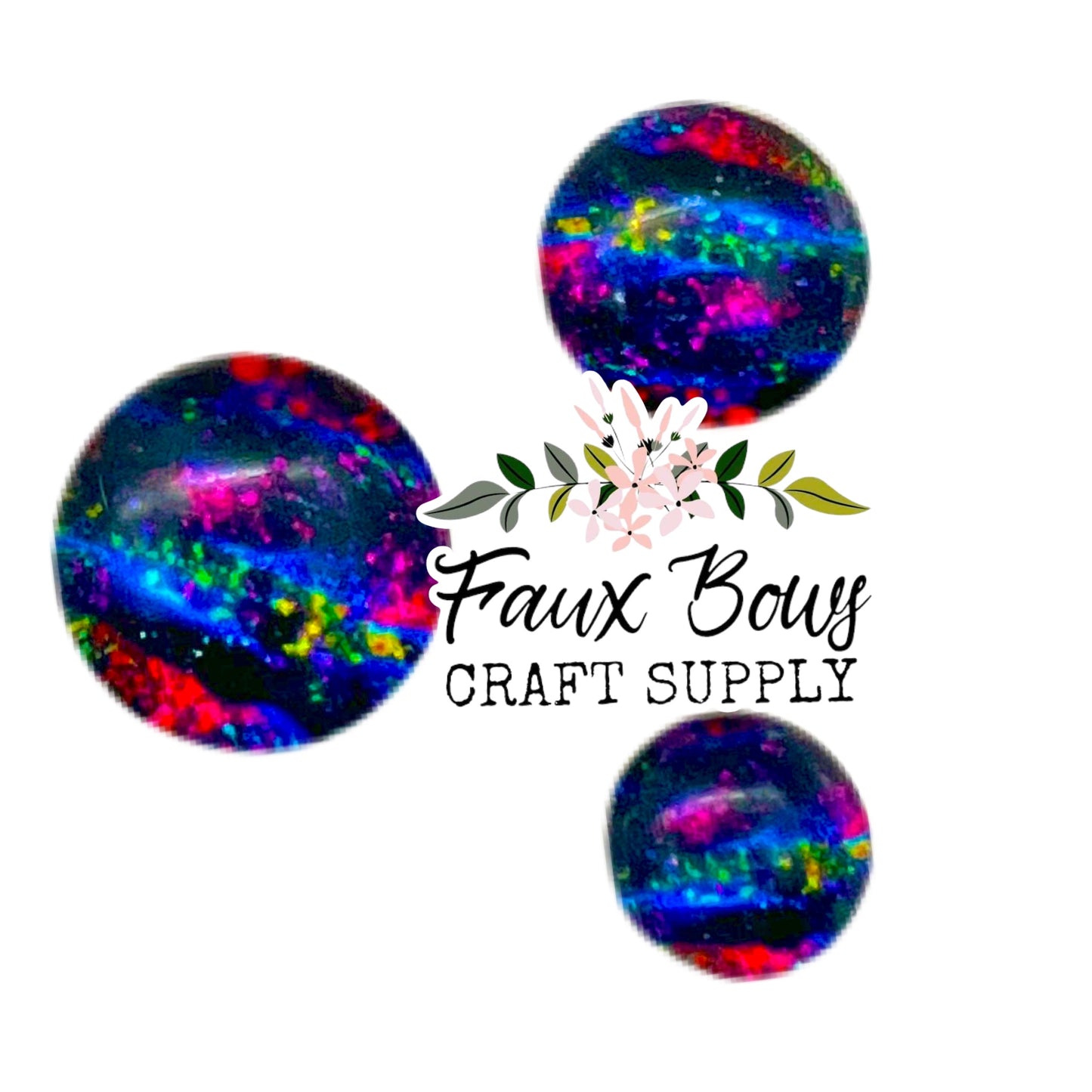 Neon Galaxy (Custom)-8/10/12mm Glass Cabochon