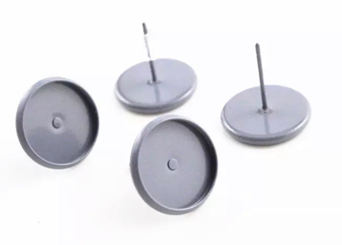 Stud Earring Base-12mm Cabochon