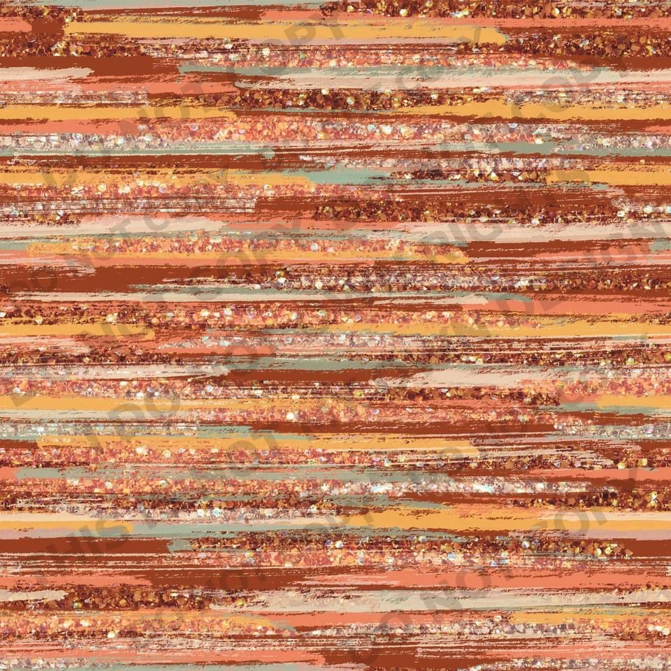 Abstract Fall Streaks Printed Fabric Ribbed Knit/Bullet/DBP/Scuba