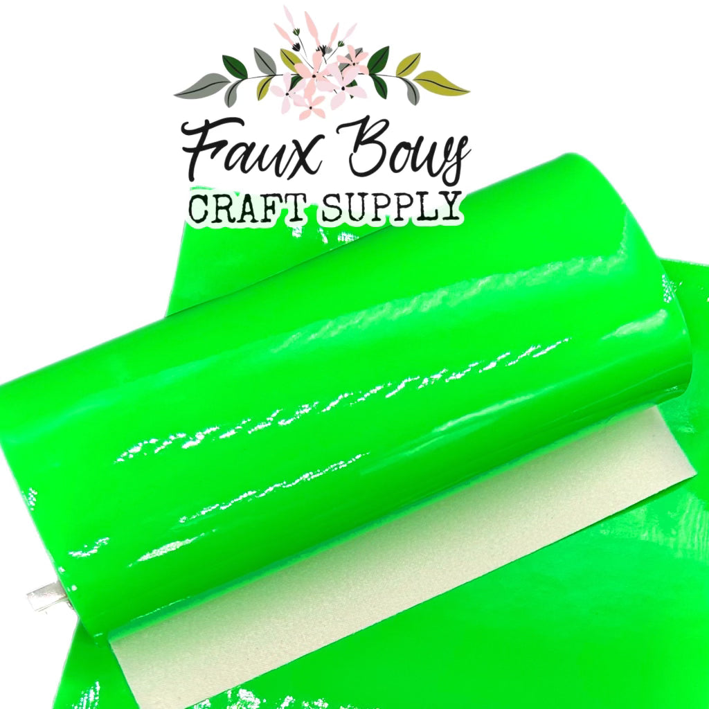 Lime Green Glossy Patent Leather