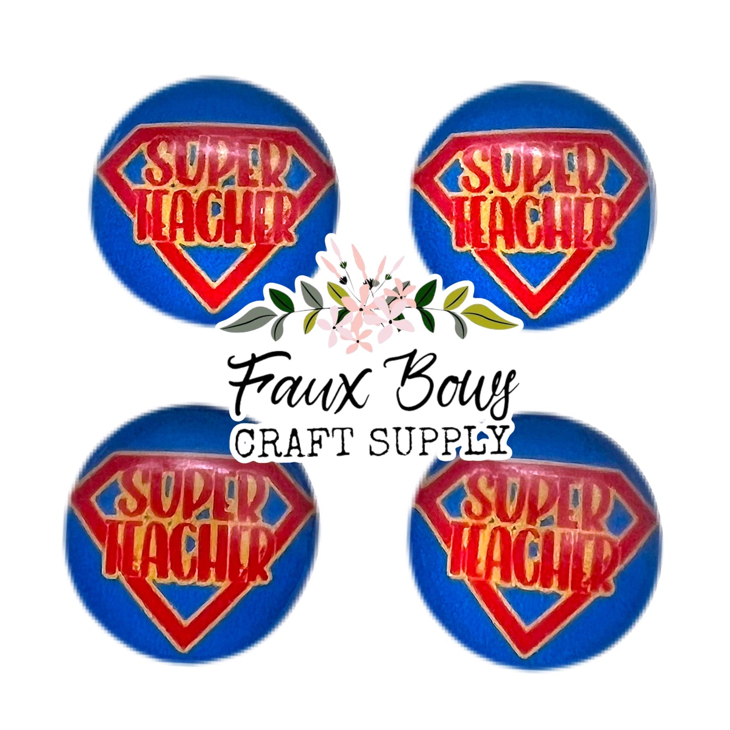 Super Teacher (Custom)-12mm Glass Cabochon