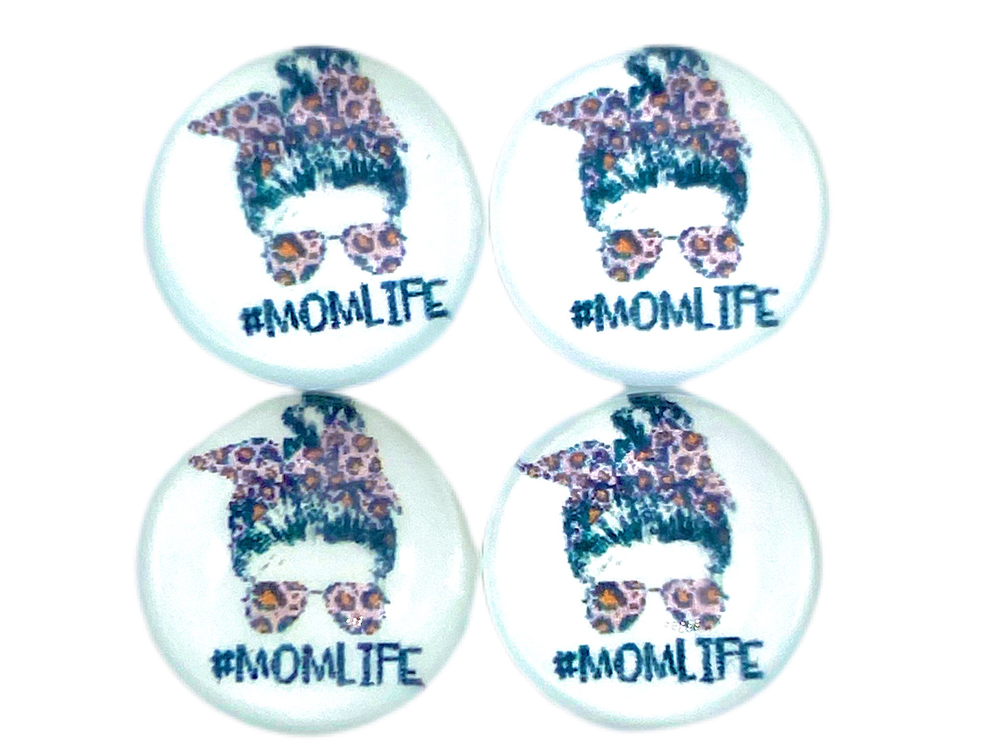 Cheetah Mom Life-12mm Glass Cabochon