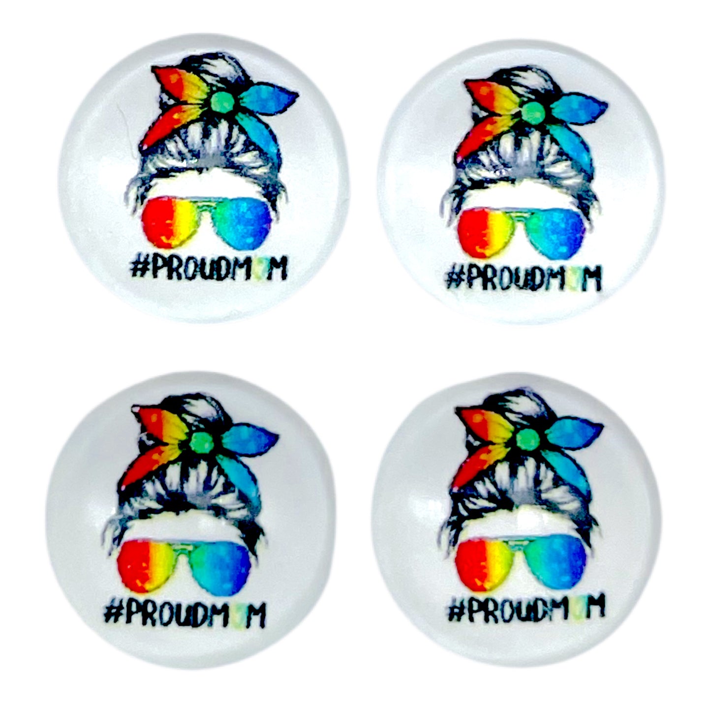Proud Mom (Custom)-12mm Glass Cabochon