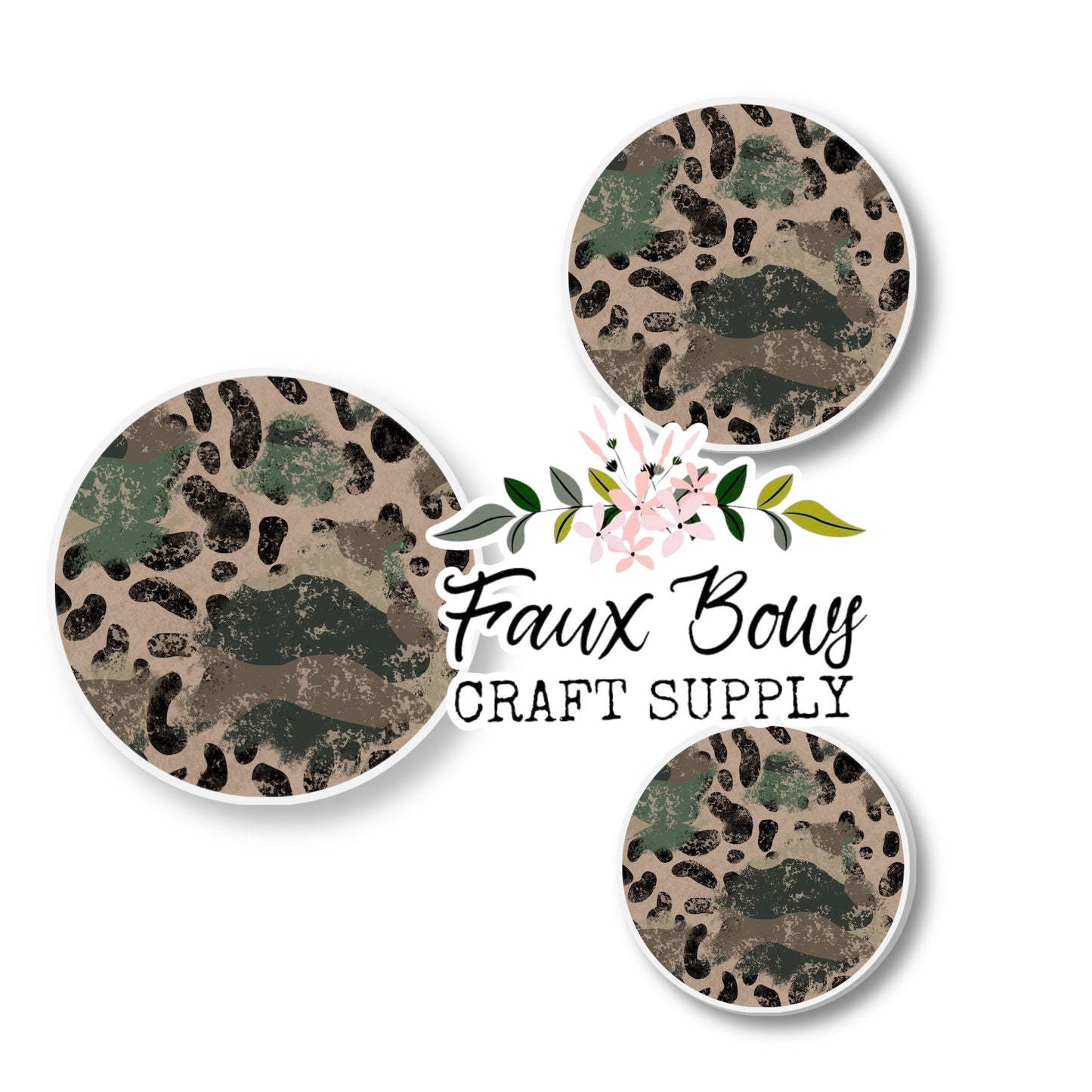 Camo/Leopard Spots Custom)-8/10/12mm Glass Cabochon
