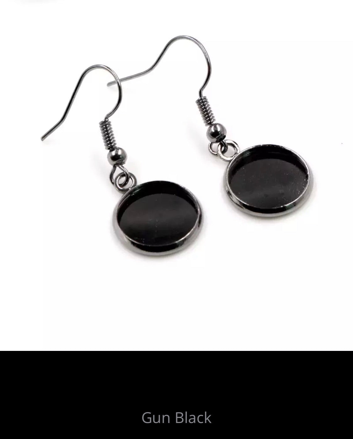 12mm Cabochon Base Dangle Earring Hooks