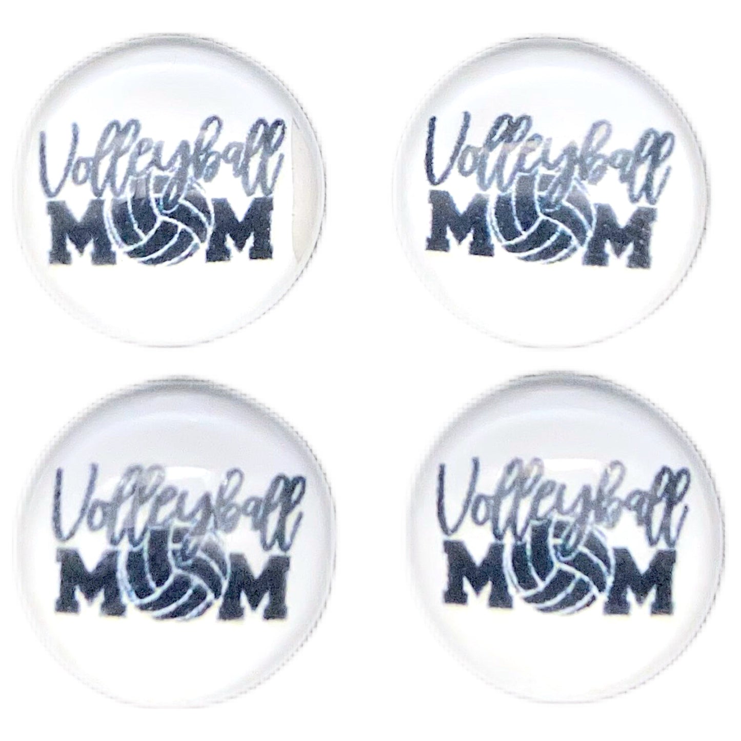 Volleyball Mom (Custom)-12mm Glass Cabochon
