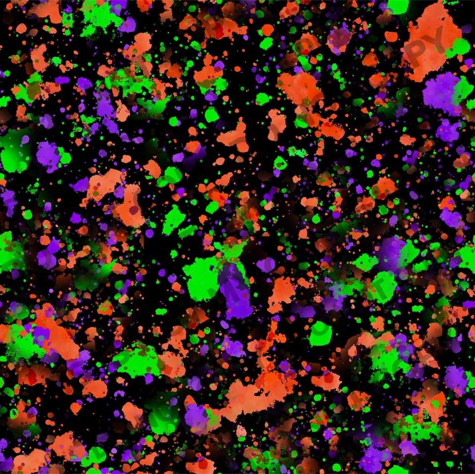 Halloween Splatter Printed Fabric Ribbed Knit/Bullet/DBP/Scuba/Leather