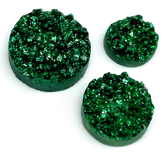 Emerald -8/10/12mm Druzy