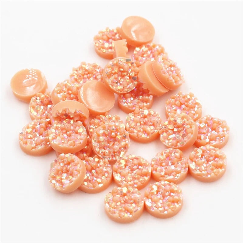 Peachy Cream-8/10/12mm Druzy