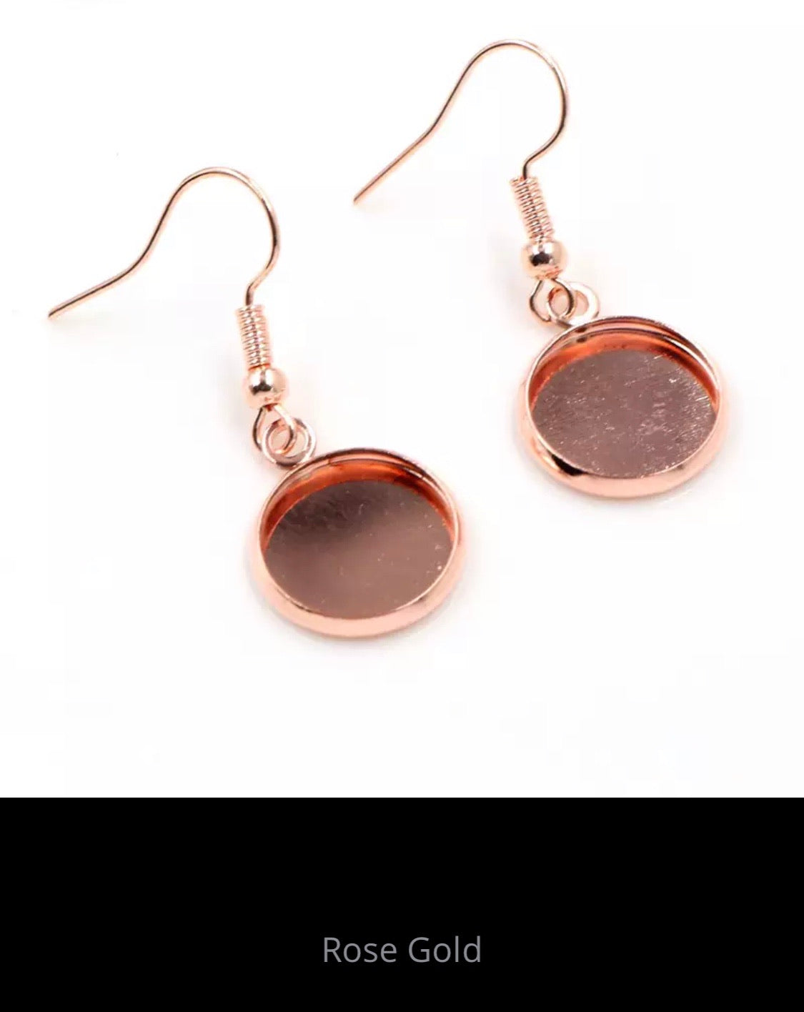 12mm Cabochon Base Dangle Earring Hooks