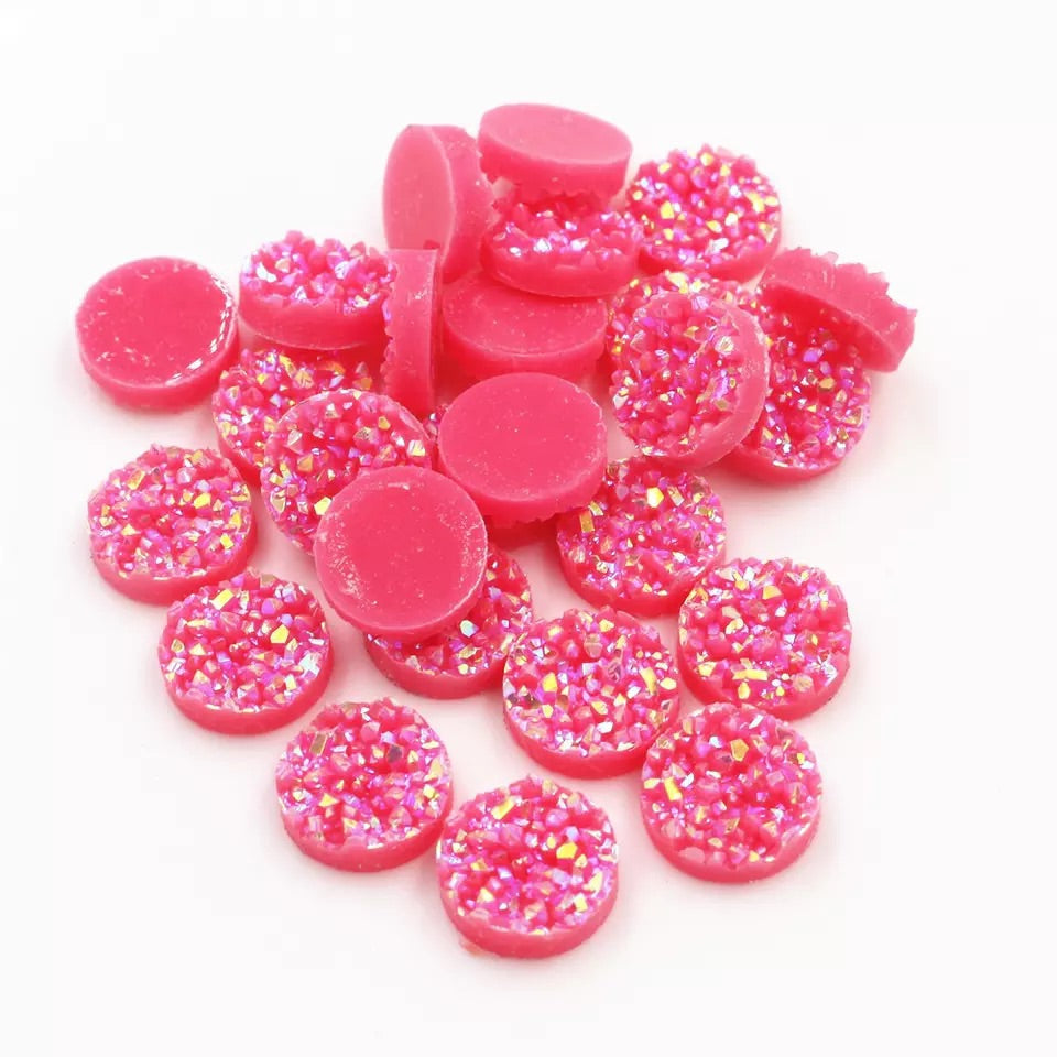 Watermelon Pink-8/10/12mm Druzy