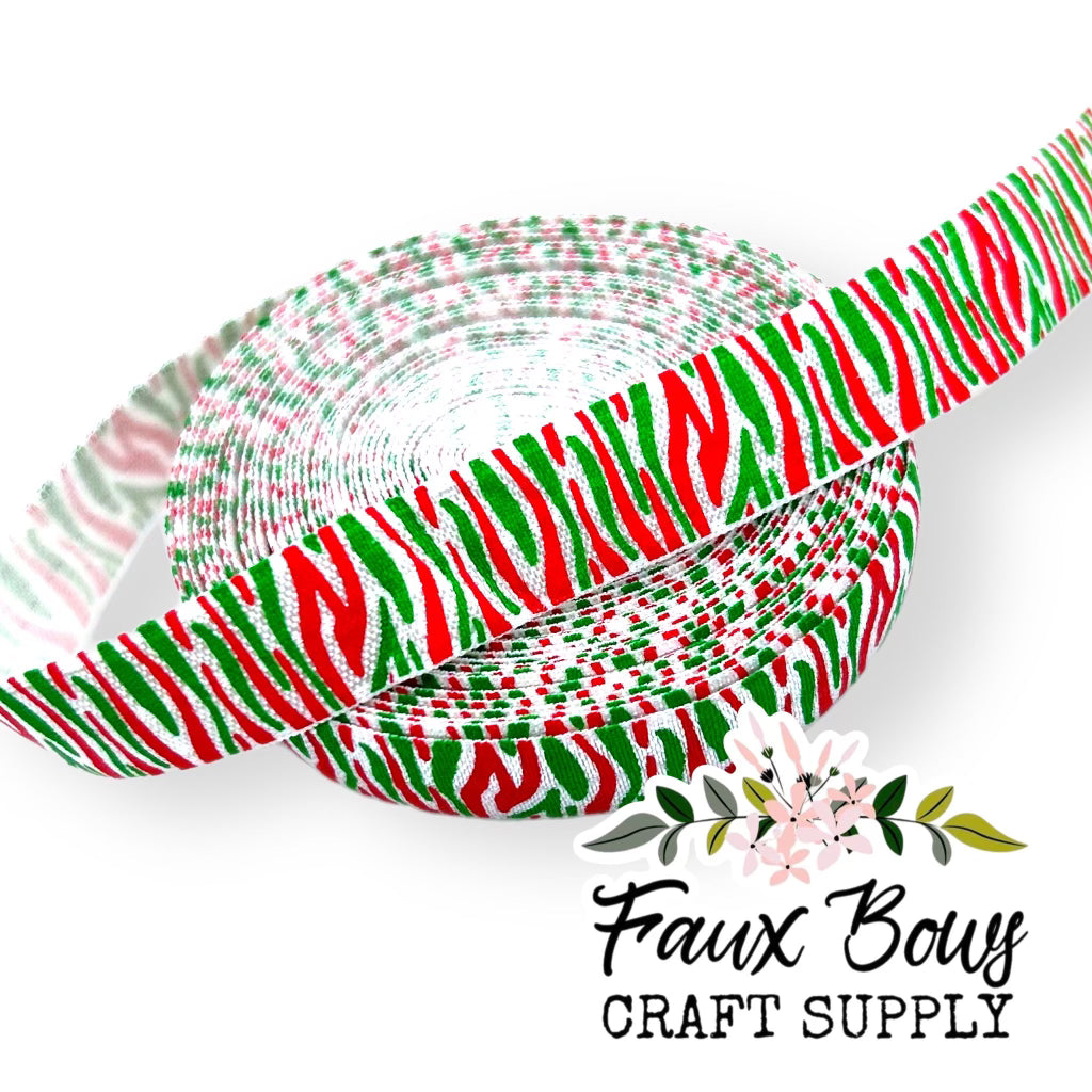 Christmas Zebra PRINTED FOE (5 Yards)