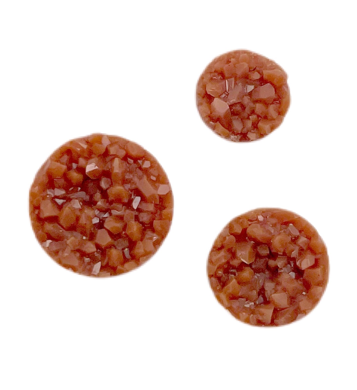 Matte Caramel-8/10/12mm Druzy Cabochon