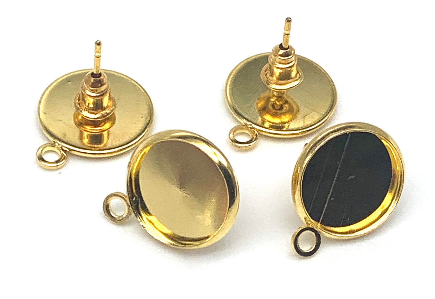 Stud Earring With Loop-12mm Base