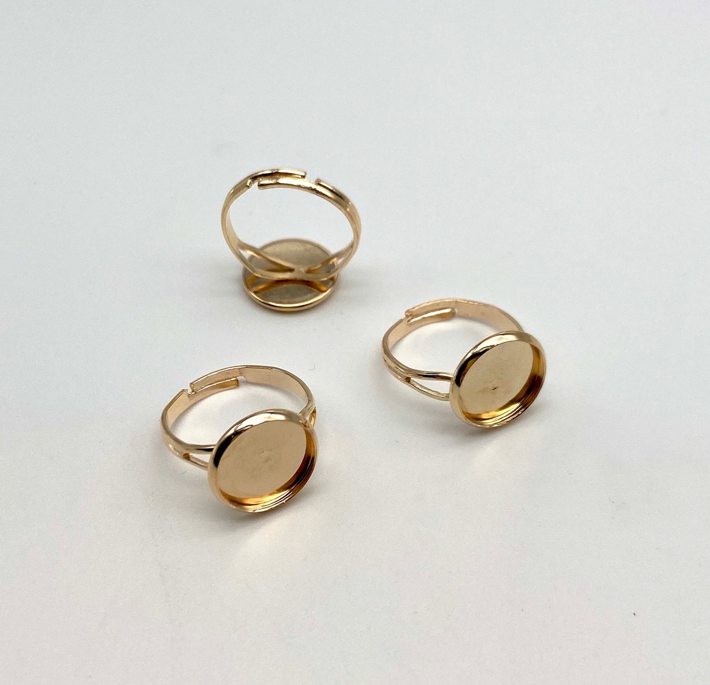 Adjustable Ring with 12mm Cabochon Base