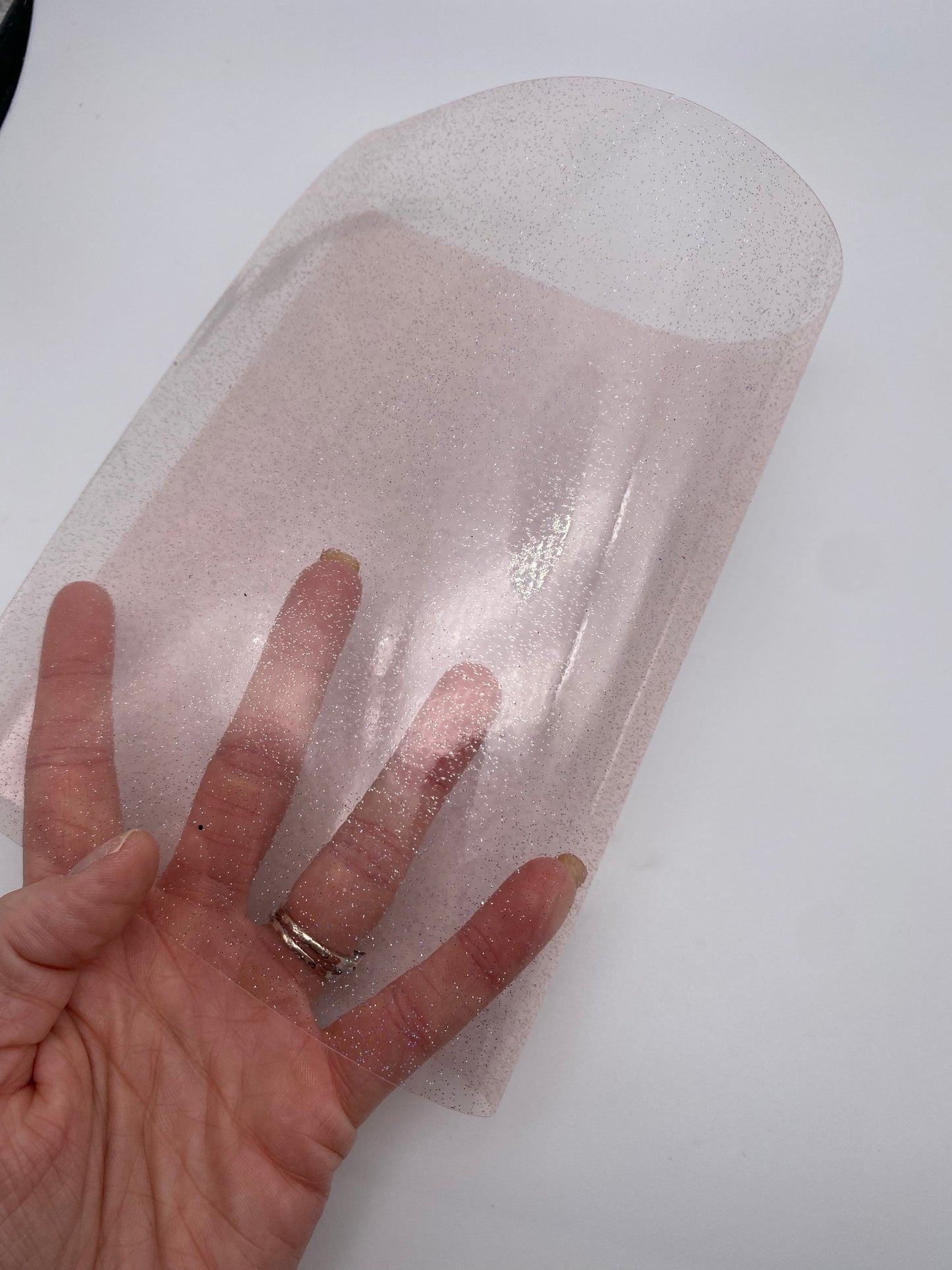 $1 Clear Glitter LT PINK GLITTER JELLY SHEET