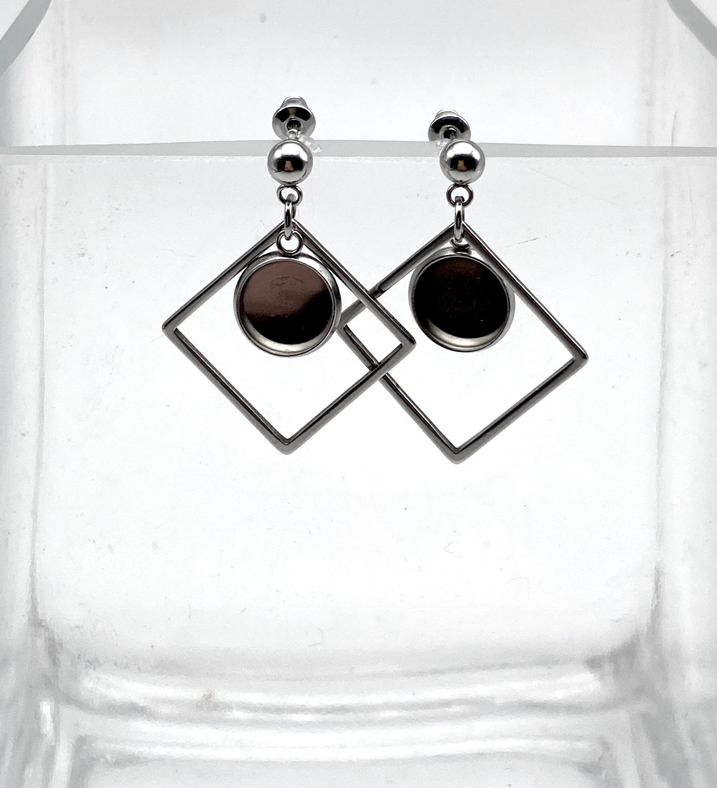 Diamond Stud Post-10 Cabochon Base