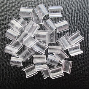 Ponytail Holder Clear/Black Plastic Buckle Backing