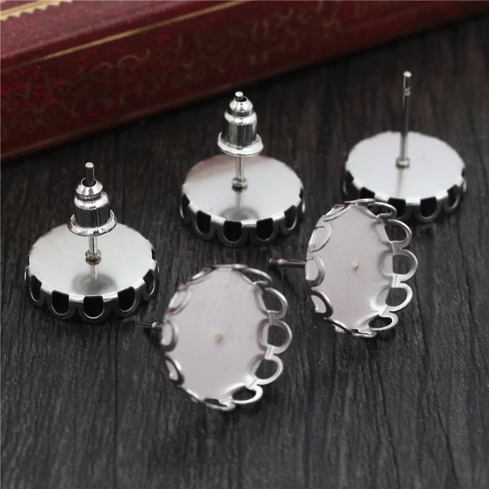 Loop Stud Earring Base-12mm