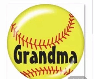 Softball Grandma-12mm Glass Cabochon